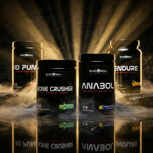 Warrior Stack: Black Skull Bone Crusher, 4D Pump, Endure and Anabol